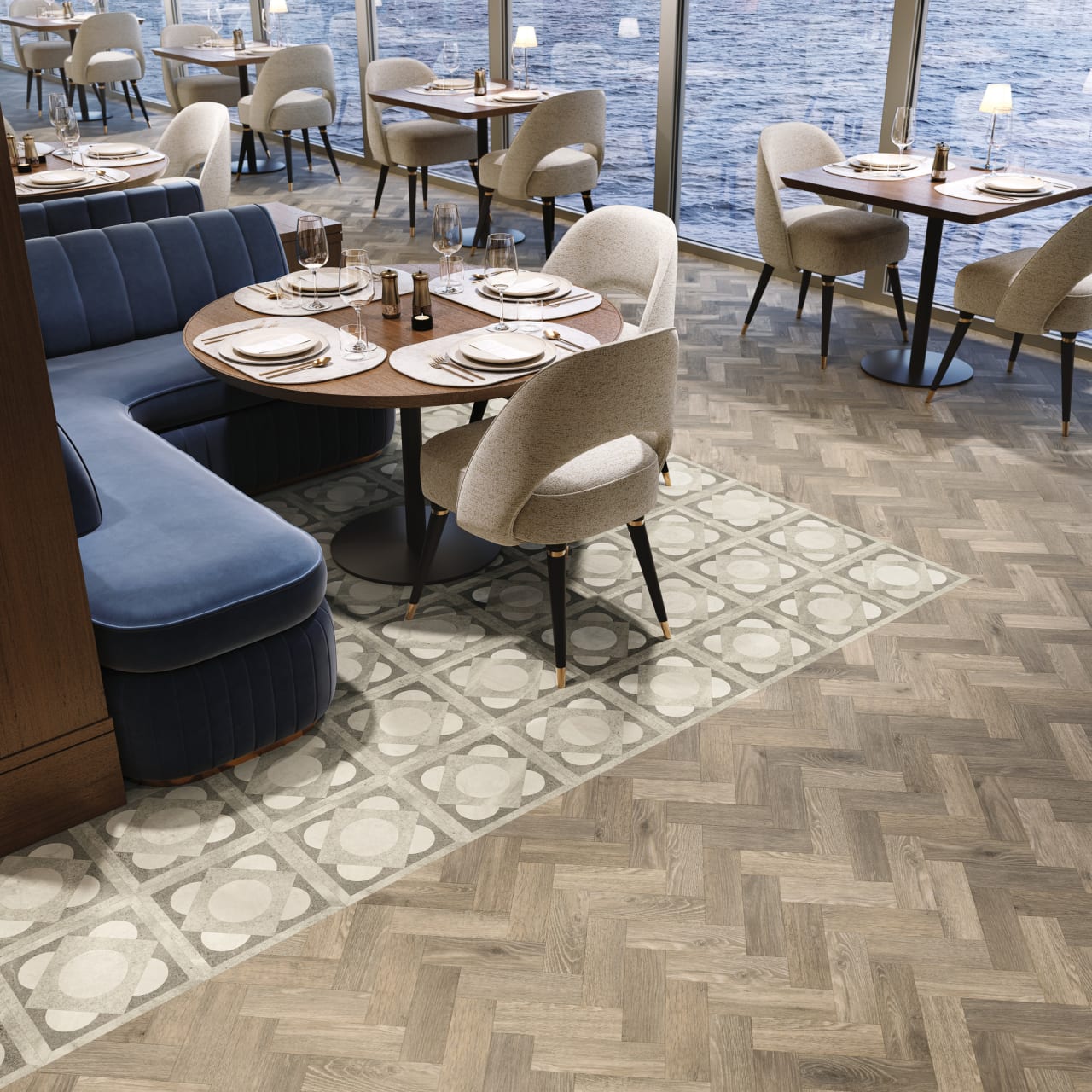Tollymore Oak AM5W8760: IMO Certified LVT Marine Flooring from the